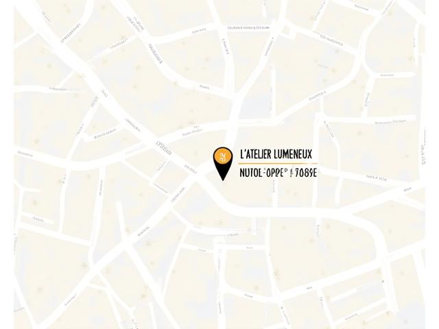 Carte stylisée de la localisation de l'Atelier Lumineux à Paris 1er
