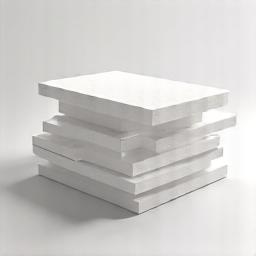 Illustration graphique montrant une progression de volume, d'un unique prototype à une pile de vêtements représentant 500 unités, avec des flèches circulaires symbolisant la flexibilité de production.