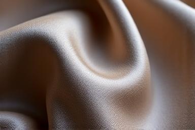 Gros plan sur la texture d'un tissu de haute couture, révélant la finesse des motifs et la qualité des fibres. Lumière rasante accentuant les reliefs.